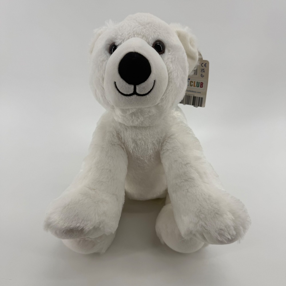 Build A Bear Workshop White Polar Bear Plush Stuffed Animal 024114 NEW